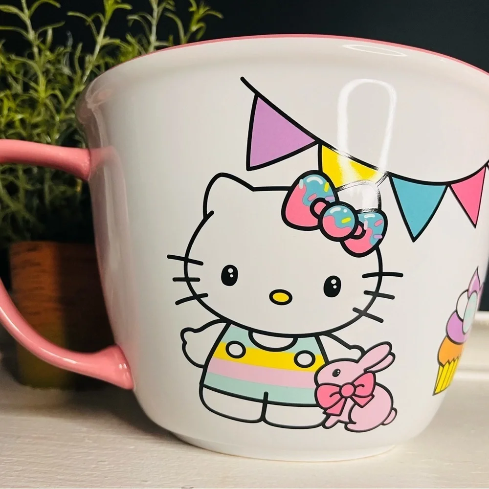 Hello Kitty Easter Pastel Mixing Bowl Bunny Jug Spout NWT